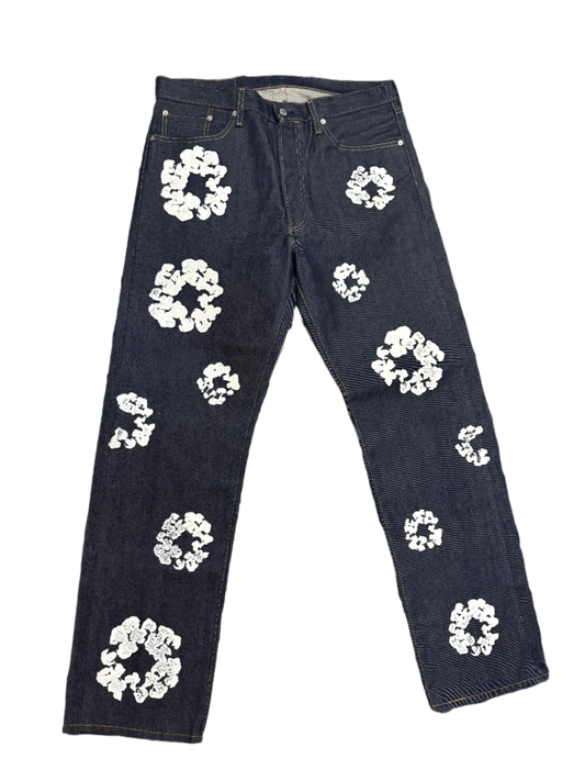 Brand New Denim Tear Navy/White jeans