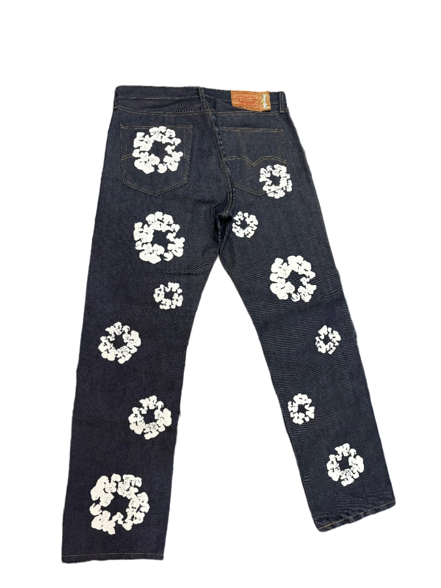 Brand New Denim Tear Navy/White jeans