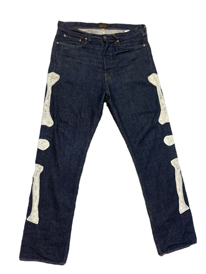 Kapital Navy Bone Denim Jeans