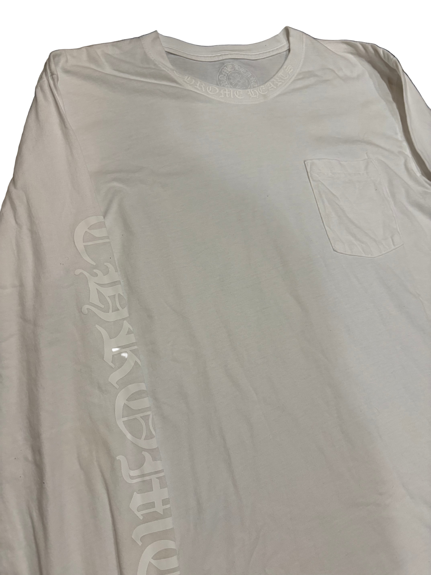 Chrome heart longsleeve tee neck logo tee