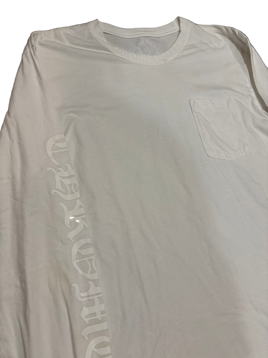 Chrome heart longsleeve tee neck logo tee